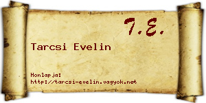 Tarcsi Evelin névjegykártya