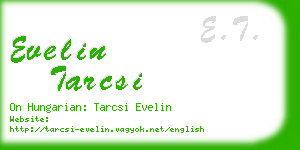 evelin tarcsi business card